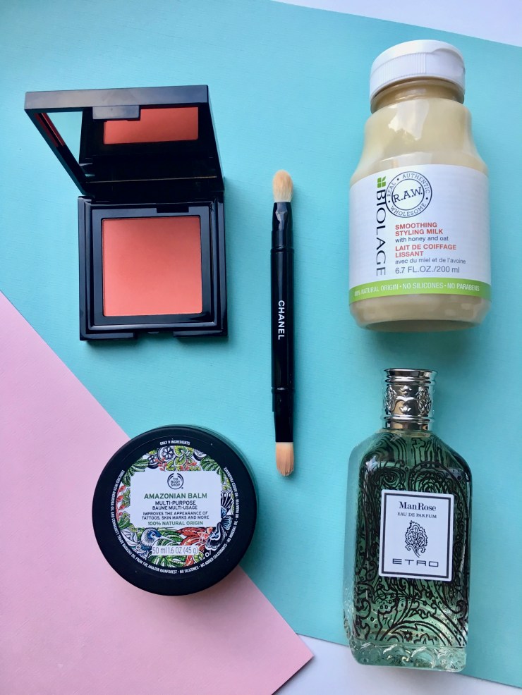 chanel the body shop manrose etro biolage blush