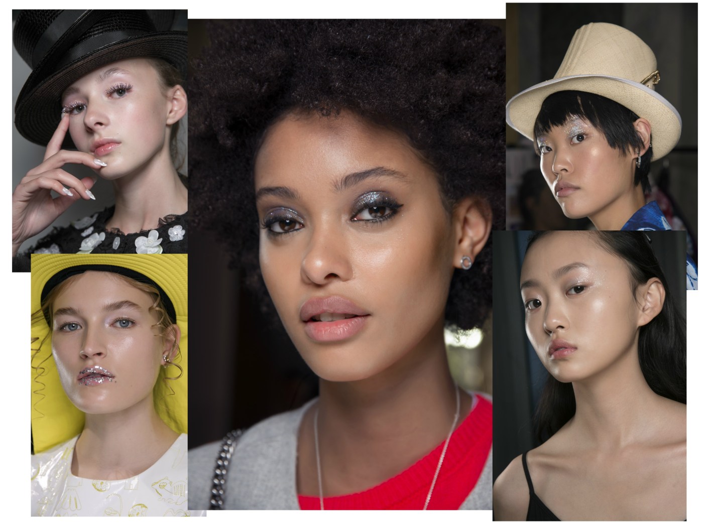 glitter SS18 catwalk looks