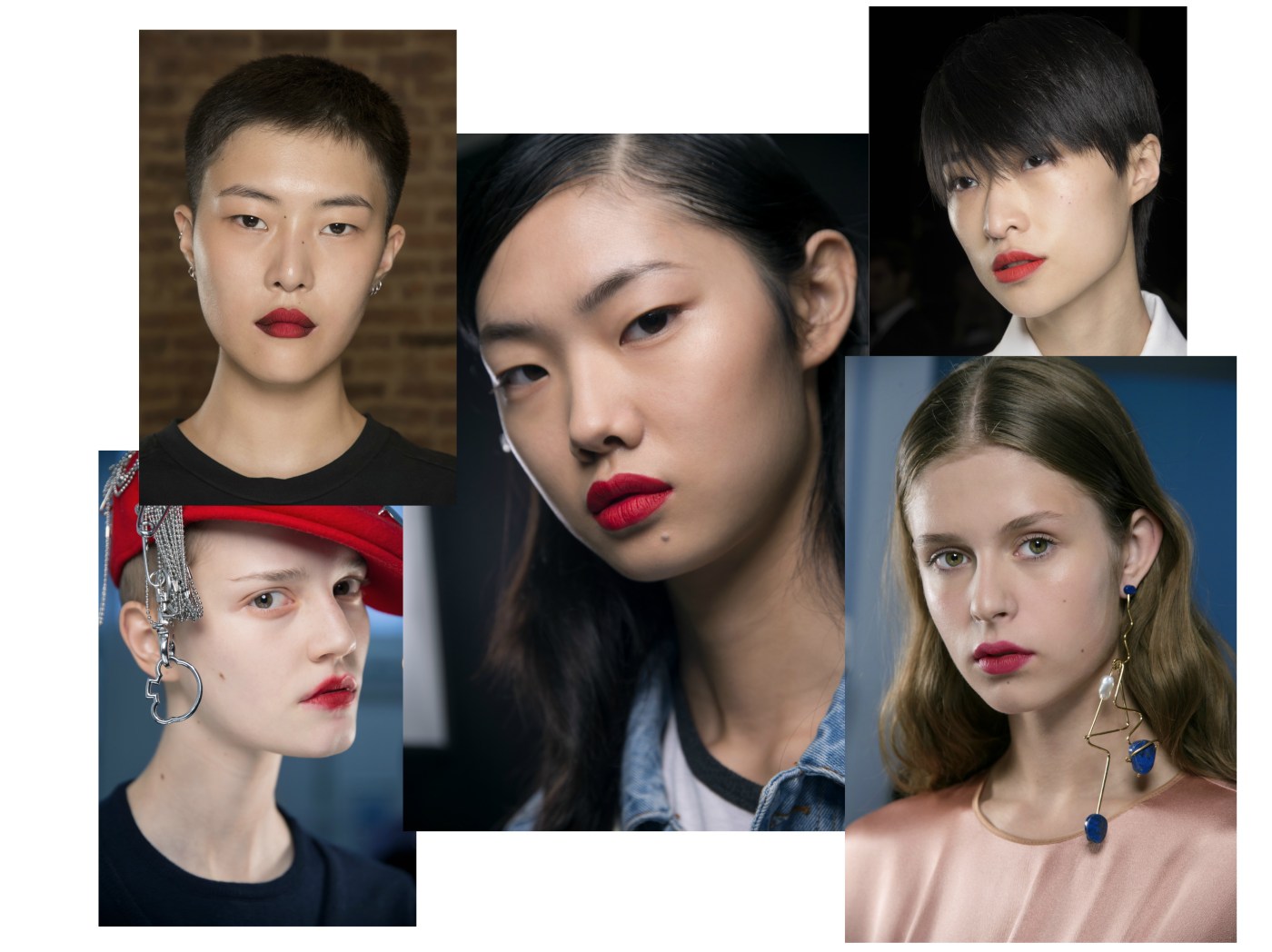red lip catwalk ss18