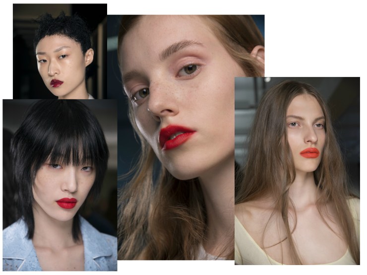 red lip catwalk ss18