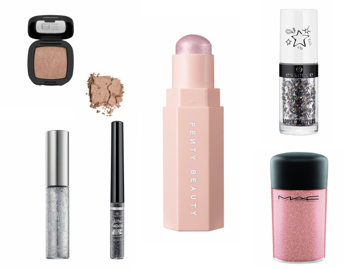 fenty beauty highlighter pigment m.a.c glitter liner Urban decay essence