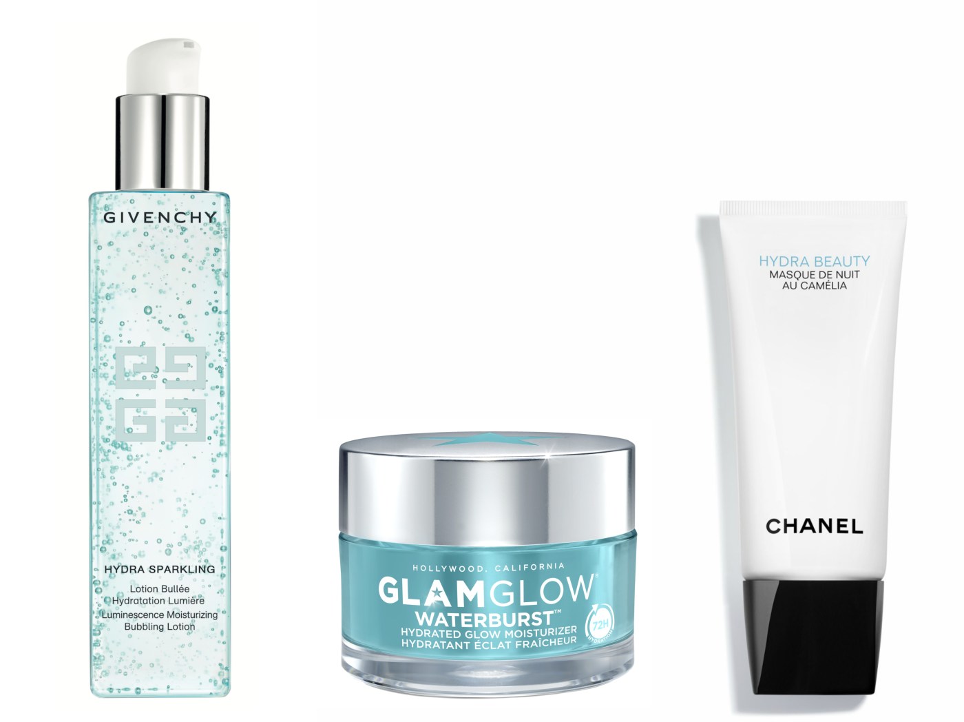 glamglow waterburst hydra beauty chanel givenchy hydra sparkling