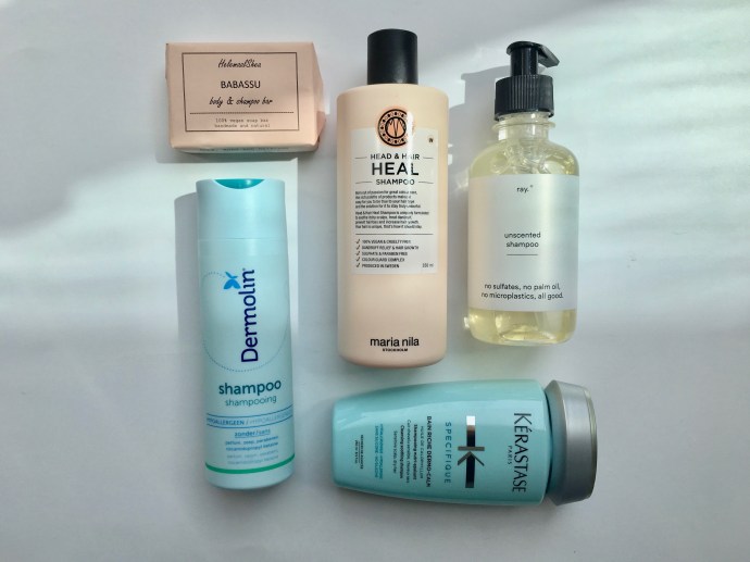 dermolin shampoo babassu body & shampoo bar helemaal shea maria nila head & hair heal shampoo unscented shampoo ray kérastase spécifique shampoo