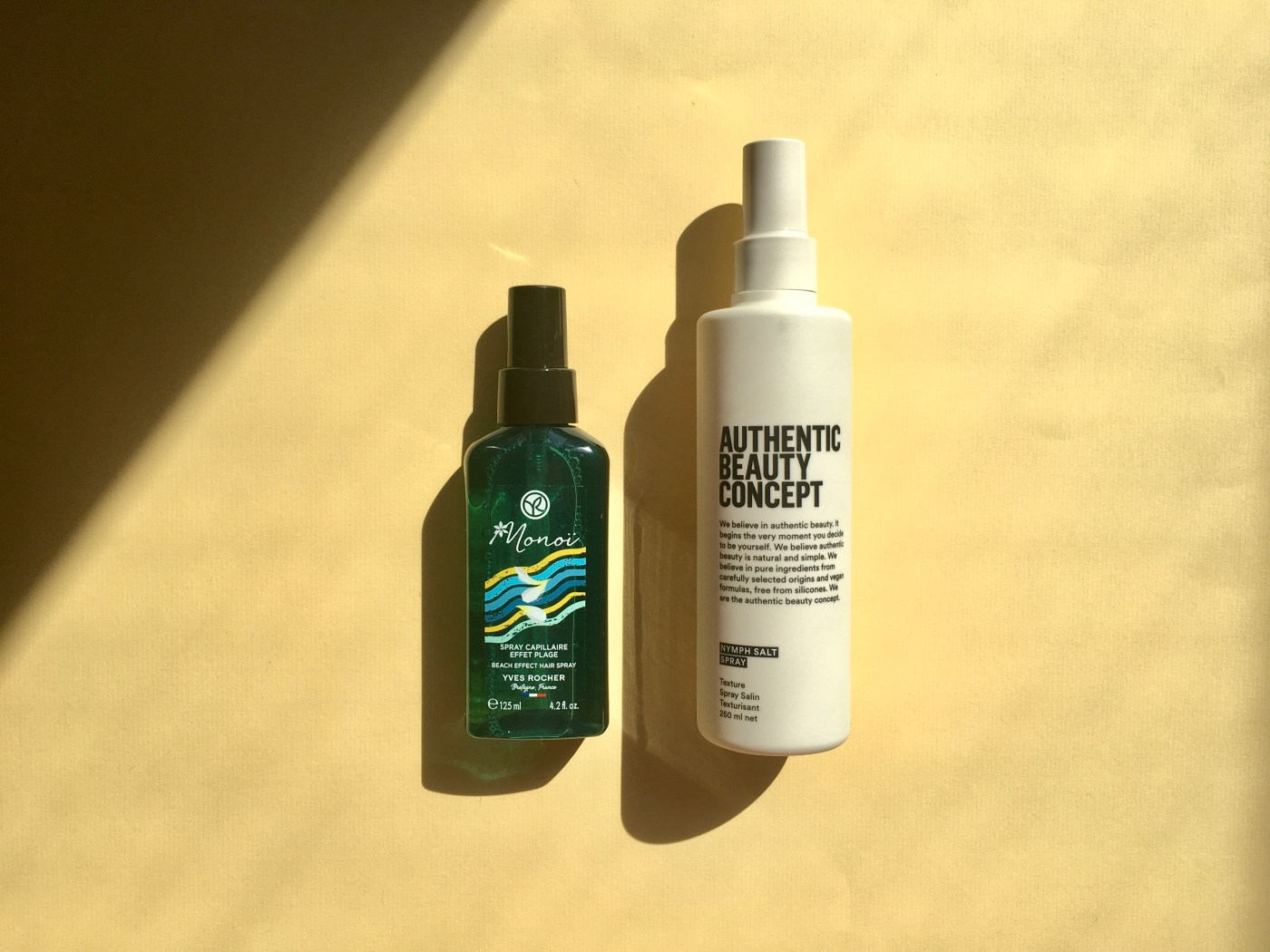 beach wave styling spray Yves Rocher Monoï Authentic Beauty Concept Nymph Salt Spray