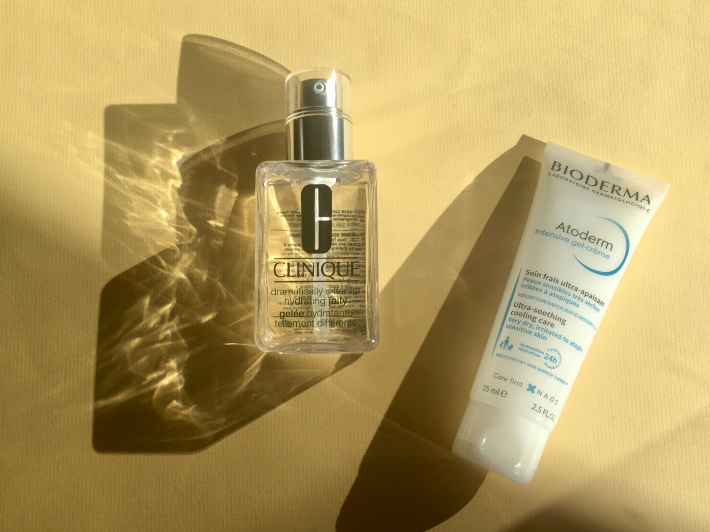 dramatically different hydrating jelly clinique atoderm gel cream bioderma