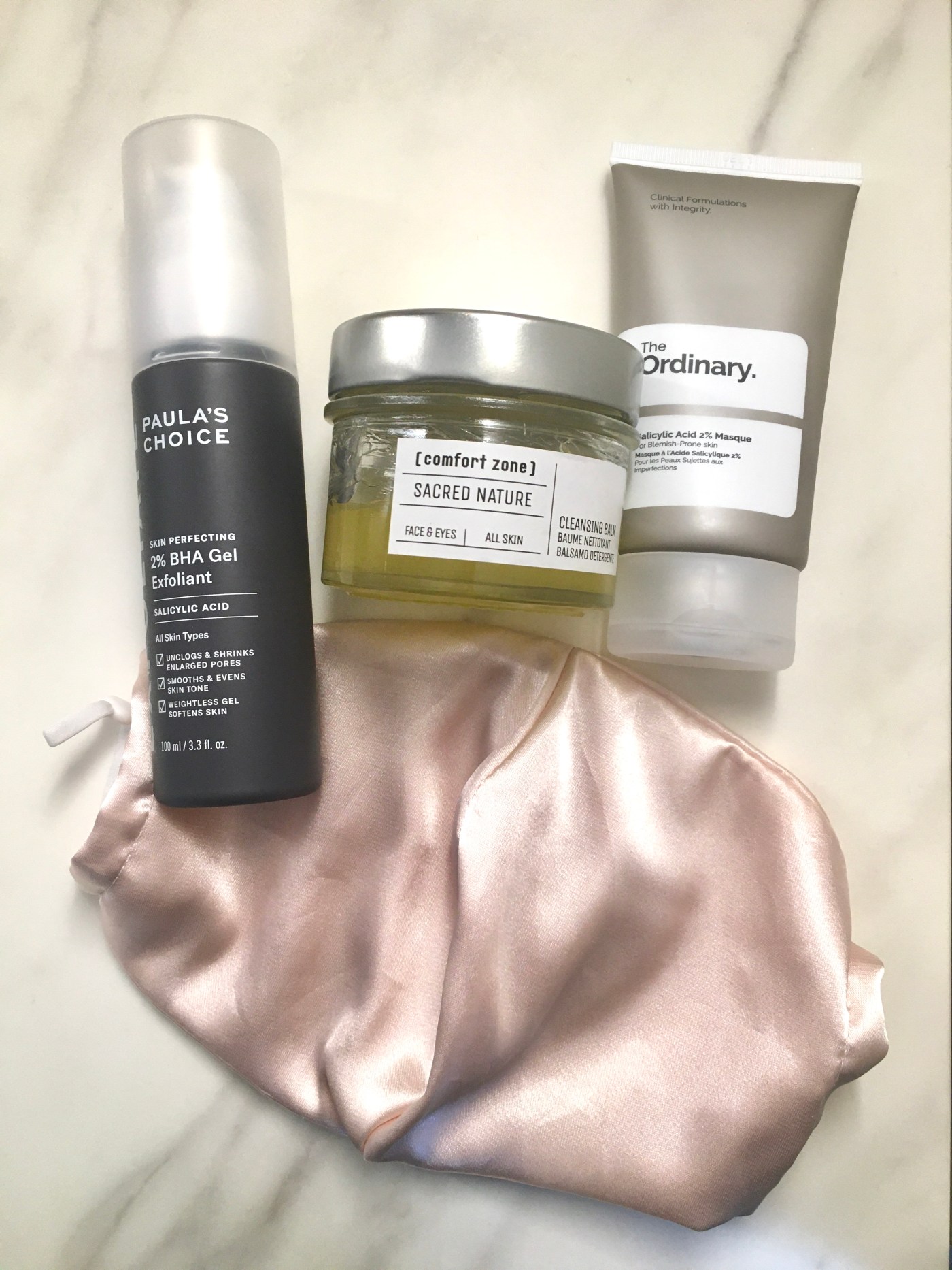 maskne 2% BHA Gel Comfort Zone Sacred Nature Cleansing Balm The Ordinary